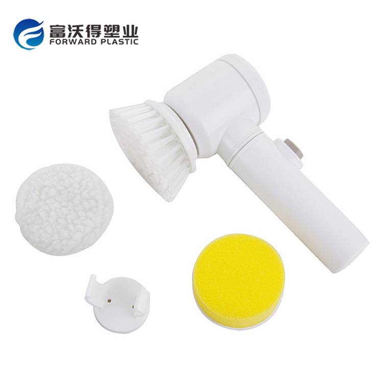 Yellow Nylon Wire Household Cleaning Accessories Durable Electric Cleaning Brush With Rod